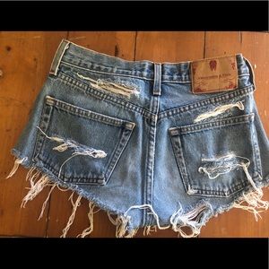 Abercrombie & Fitch high waisted denim shorts